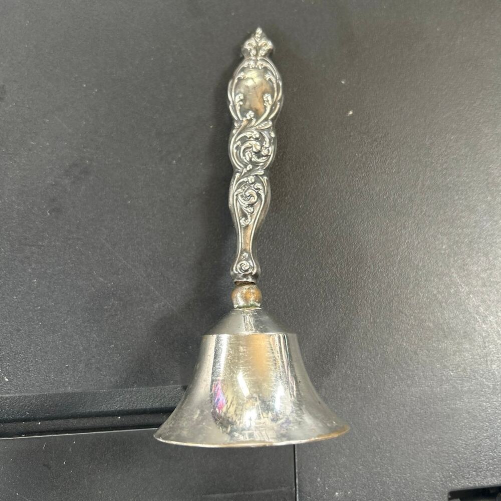 c1902 Sterling Dinner Bell by Whiting Signed